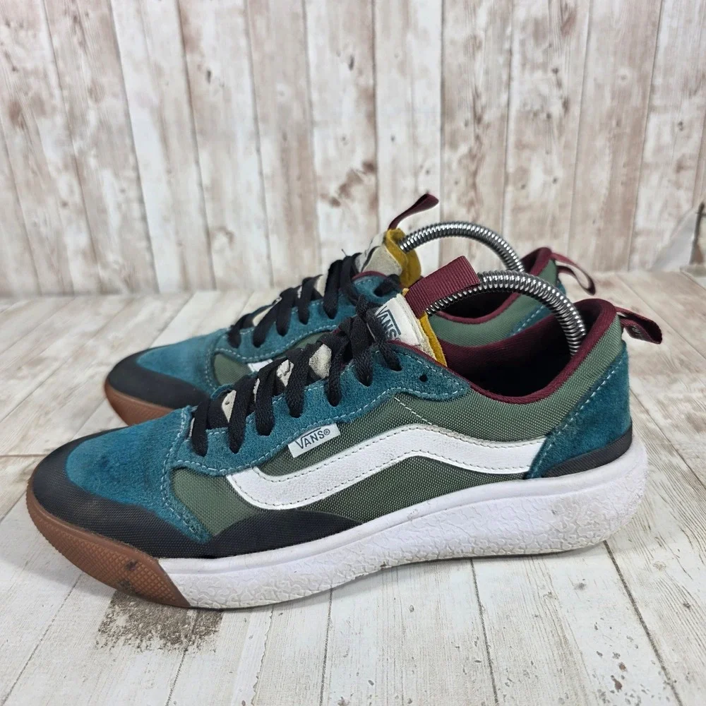 Vans UltraRange EXO Sneakers Teal Green Burgundy 721356 Womens 9.5 Mens 8.0